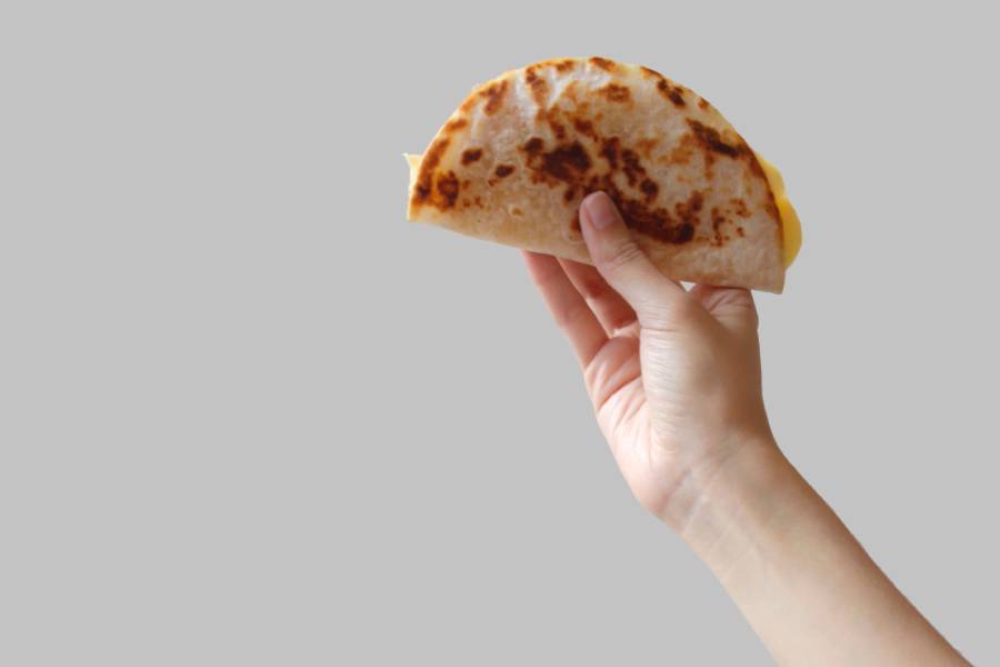 keto Tortillas in hand